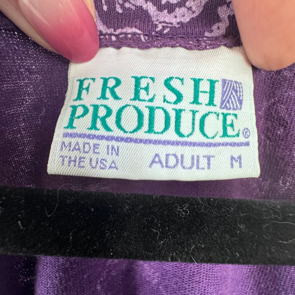 Fresh Produce Purple Floral Cotton Maxi Midi Sundress Side Slit Size Medium - Picture 6 of 7